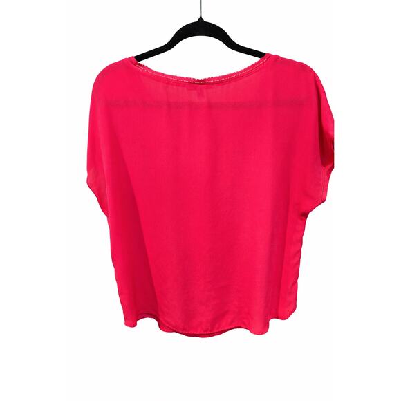 Banana Republic Hot Pink Scoop Neck Blouse – Size Medium Flowy - Picture 2 of 7